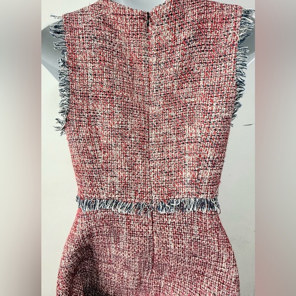 Zara Red Sheath Mini Dress V-neck Sleeveless - Picture 5 of 8